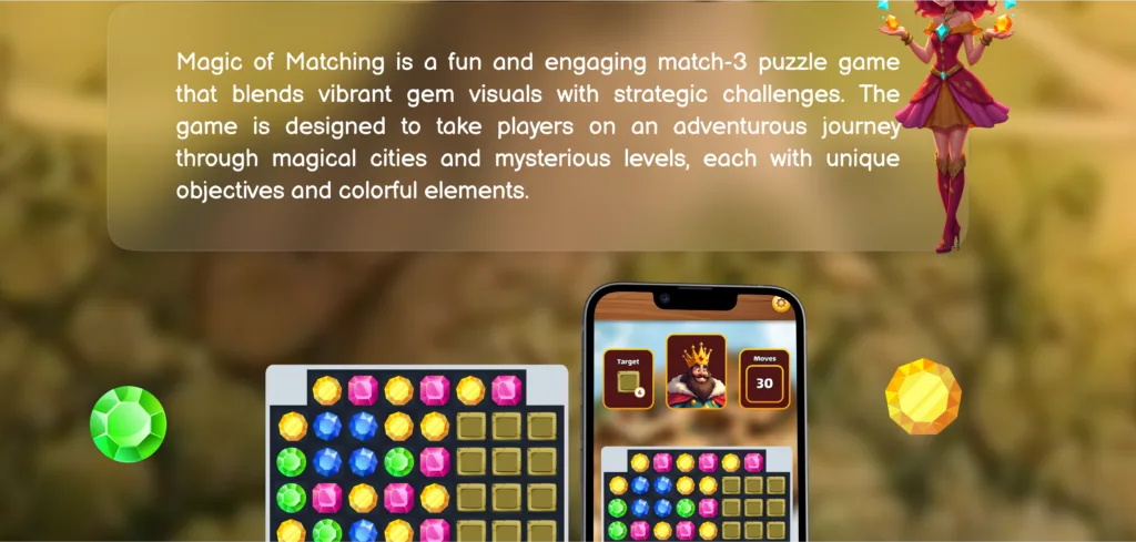 نص لوصف لعبة Magic of Matching