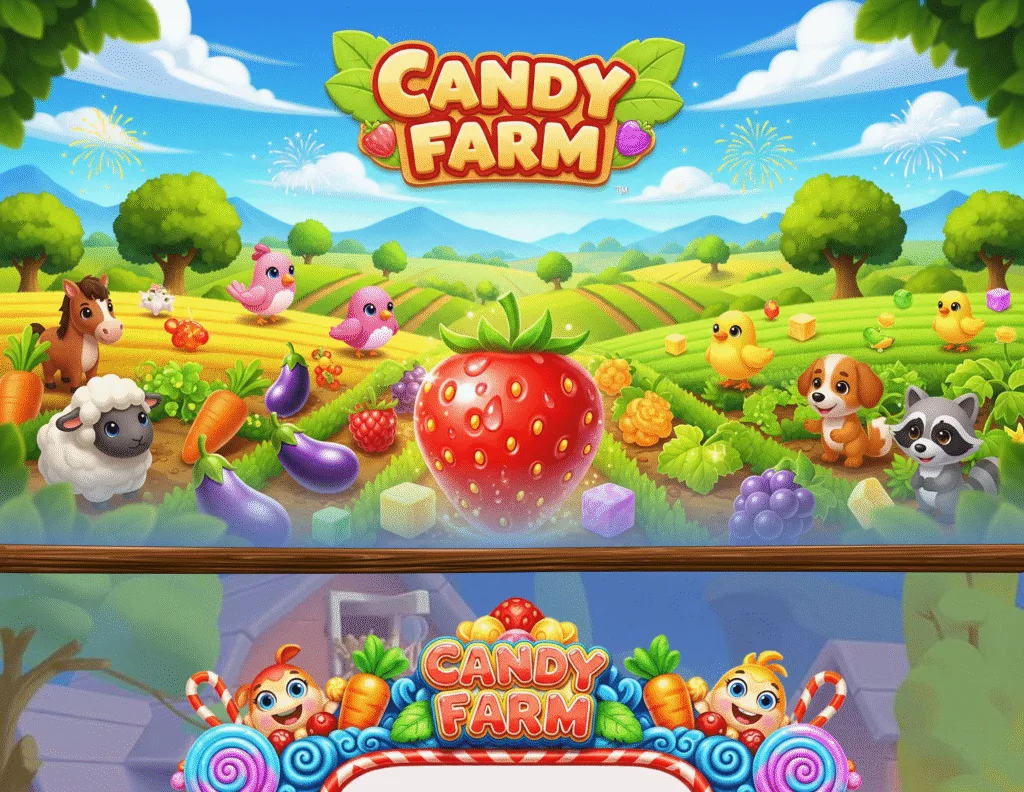 لعبة Candy Farm – مغامرة المزرعة الحلوة