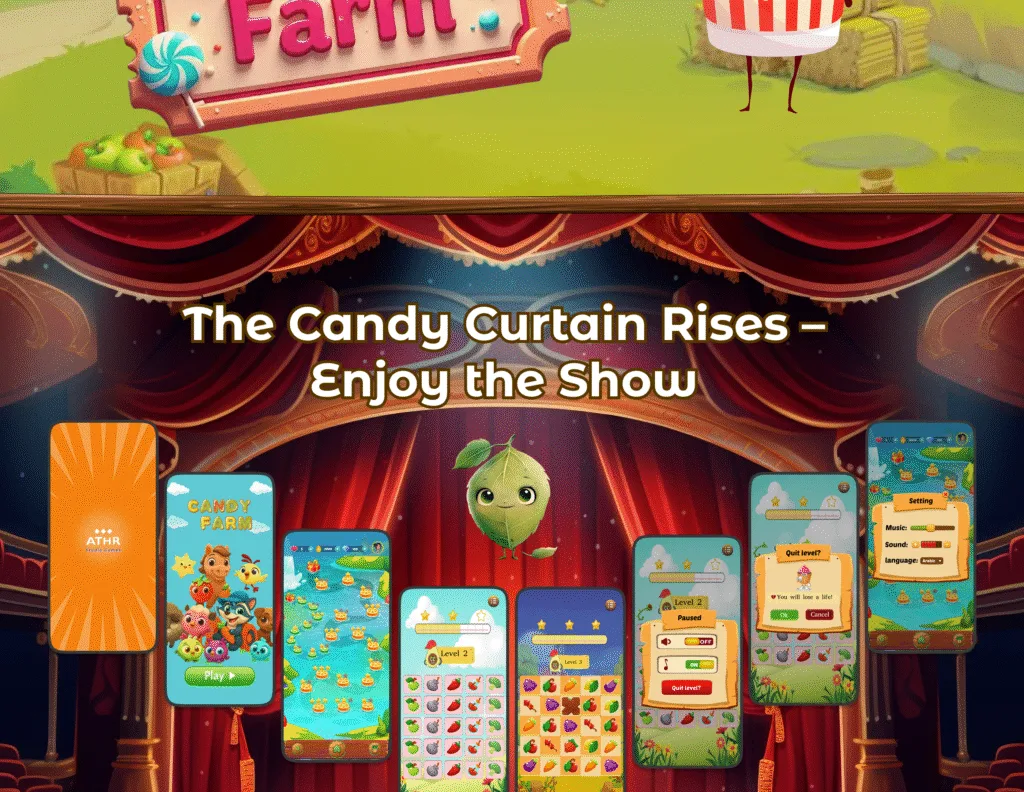 Candy Farm – الستار يرتفع، استمتع بالعرض!